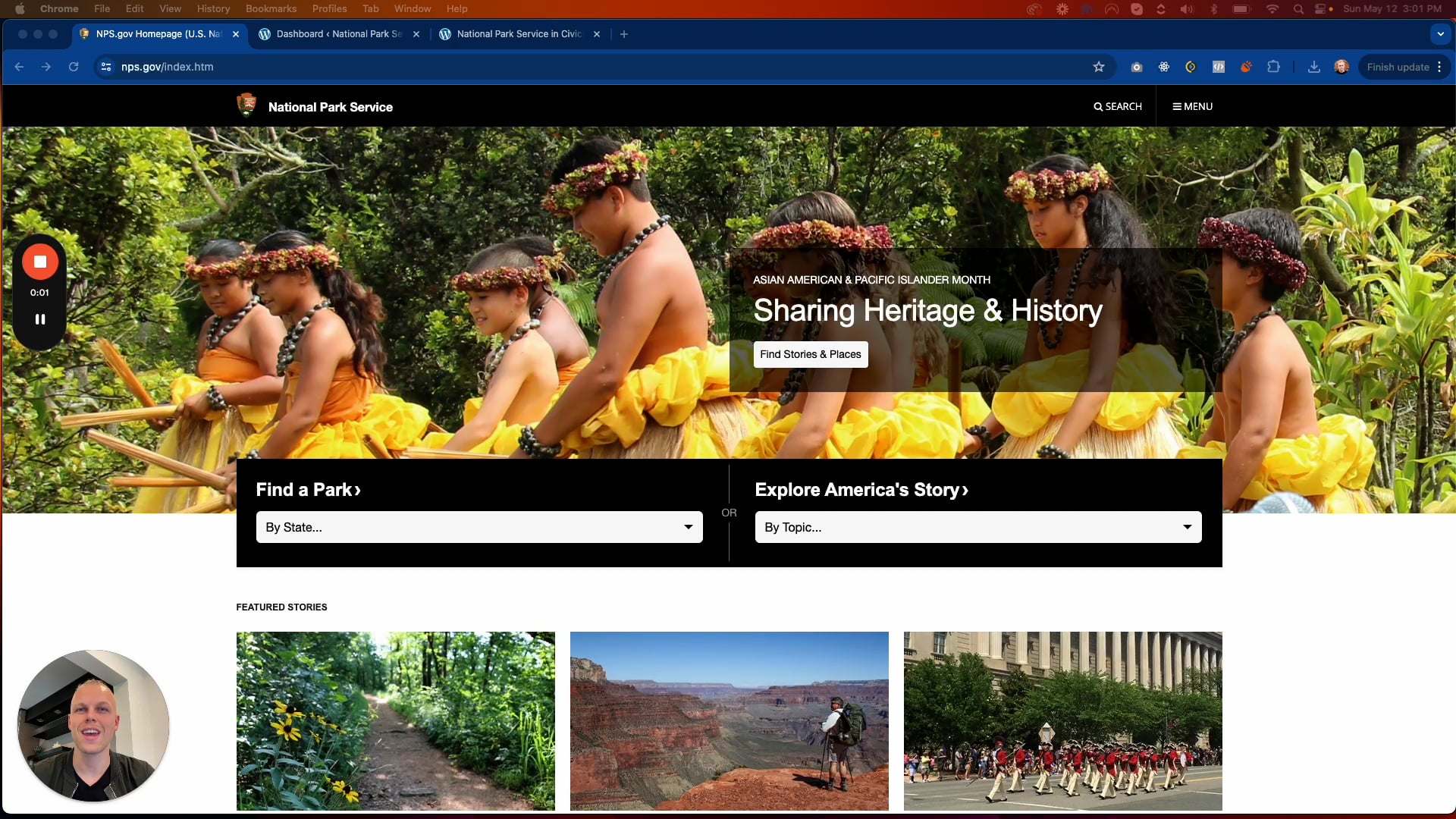 Building the National Parks Service homepage with CivicPress