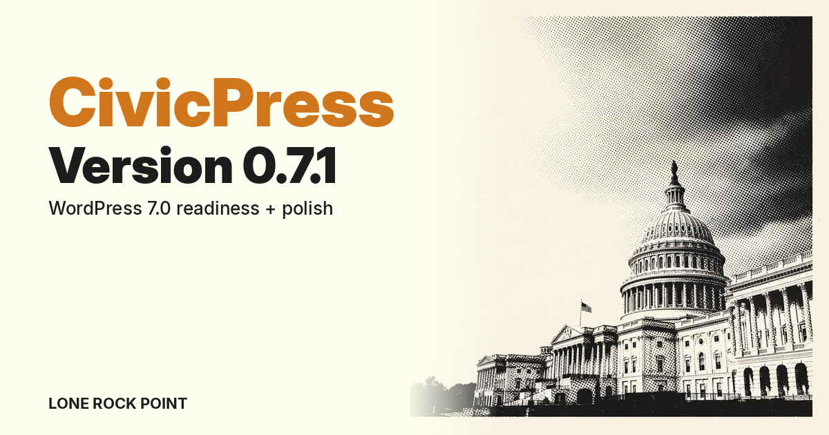 CivicPress 0.7.1: WordPress 7.0 Readiness