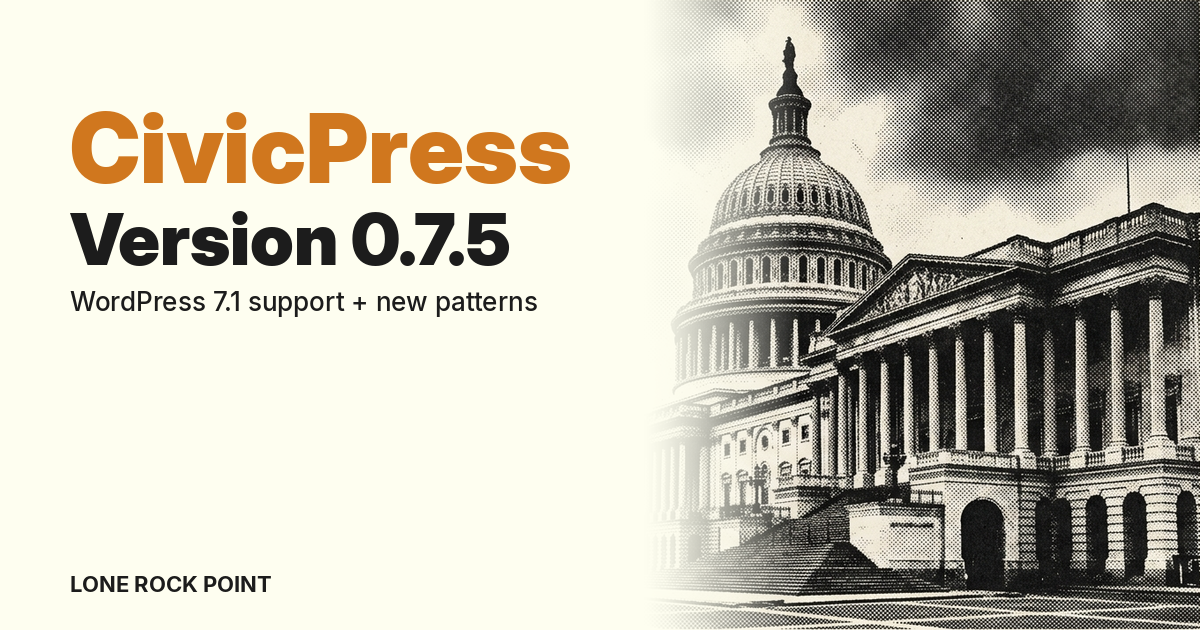 CivicPress 0.7.5: Ready for WordPress 7.1